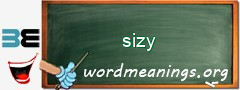 WordMeaning blackboard for sizy
